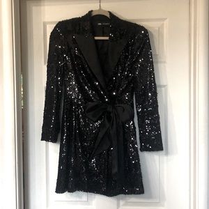 Zara Sequin Blazer Dress - SZ M